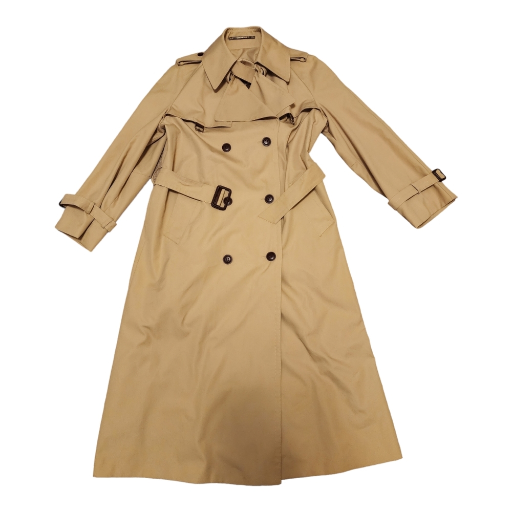 Vtg Etienne Aigner Double Breasted Trench Coat